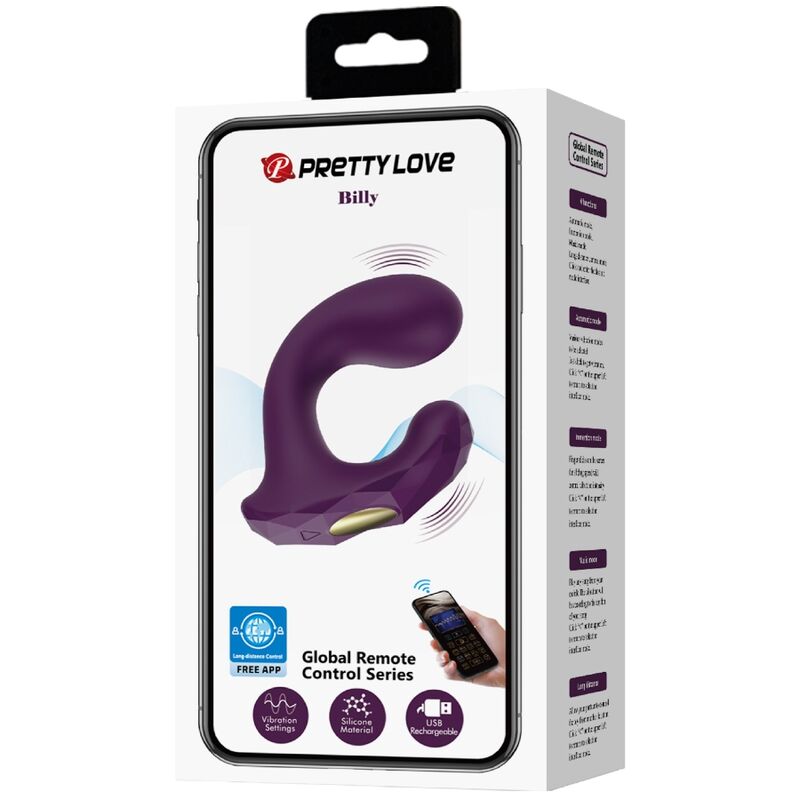 Pretty Love Billy Vibration Remote Control Purple Free App | Niks.fi verkkokauppa