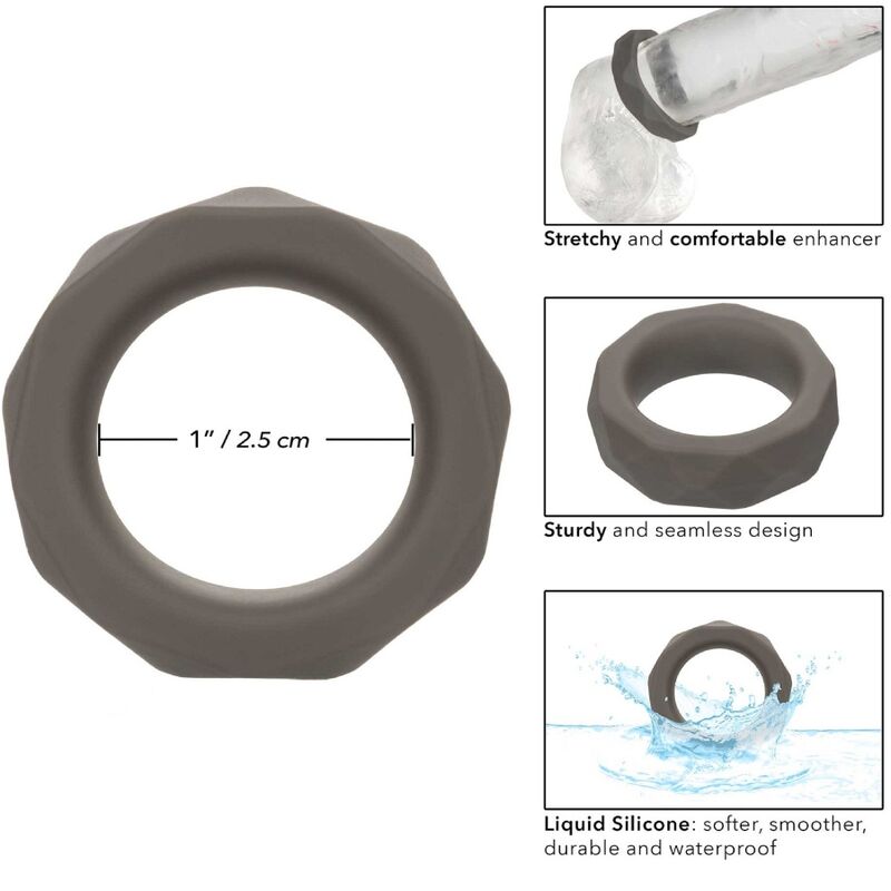 Calexotics Alpha Prolong Prismatic Ring Grey | Niks.fi verkkokauppa