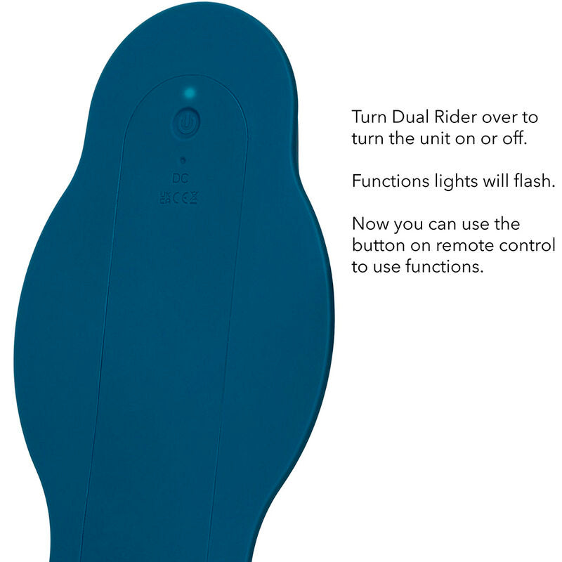 Calexotics Rider Massager Double Motor Remote Control Blue | Niks.fi verkkokauppa