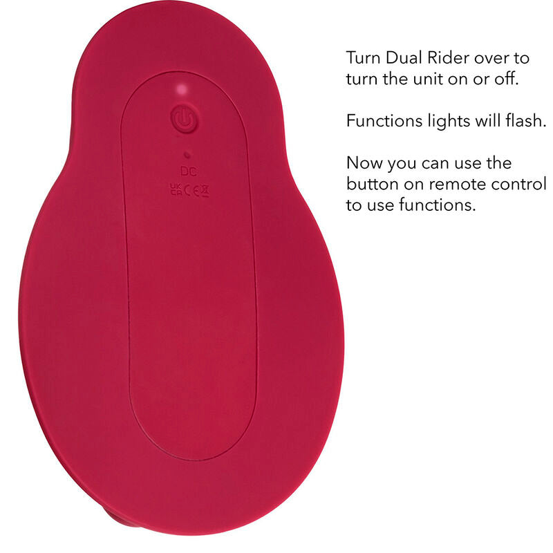 Calexotics Rider Massager Double Motor Remote Control Red | Niks.fi verkkokauppa