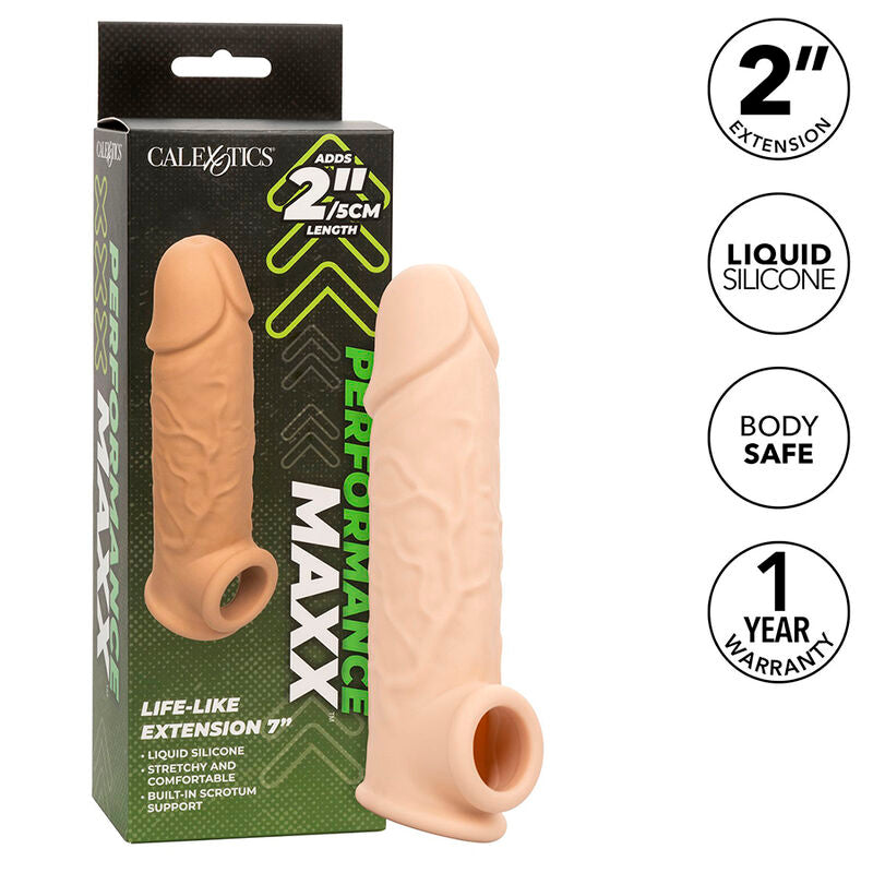 Calexotics Performance Maxx Life-Like Extension 7 Light Skin | Niks.fi verkkokauppa