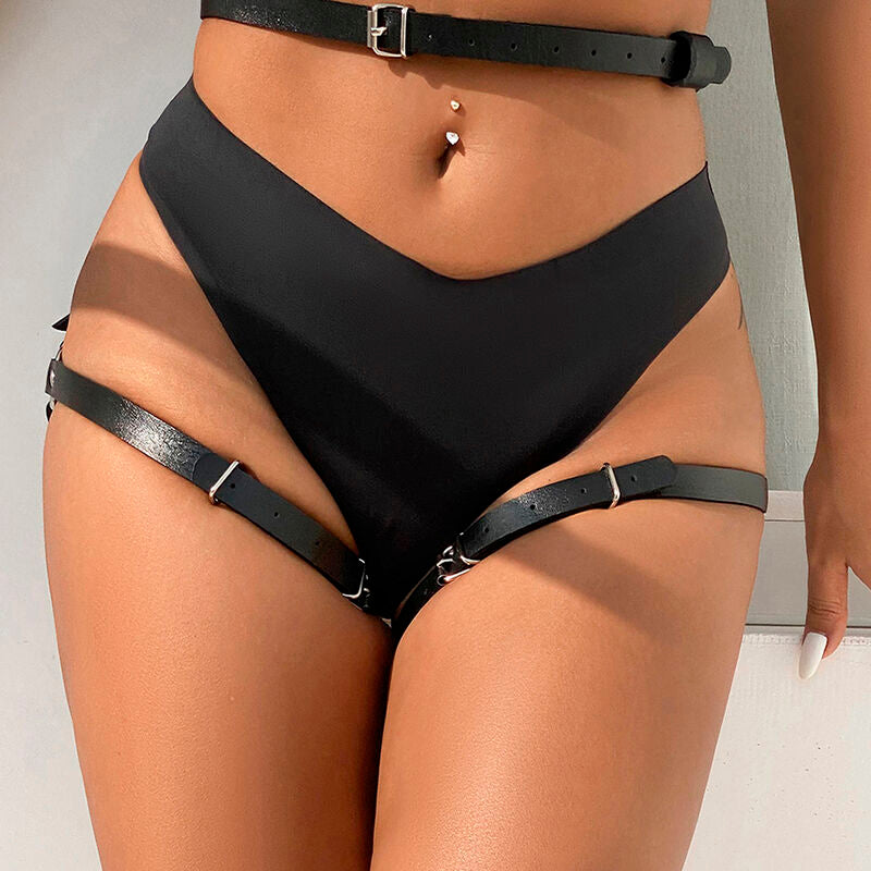 Subblime Leather Waist And Leg Harness Black One Size | Niks.fi verkkokauppa
