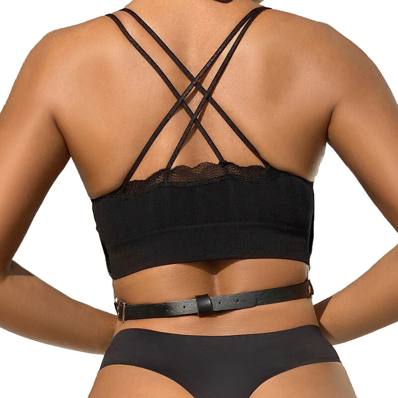 Subblime Chest Harness Leather Chains Black One Size | Niks.fi verkkokauppa