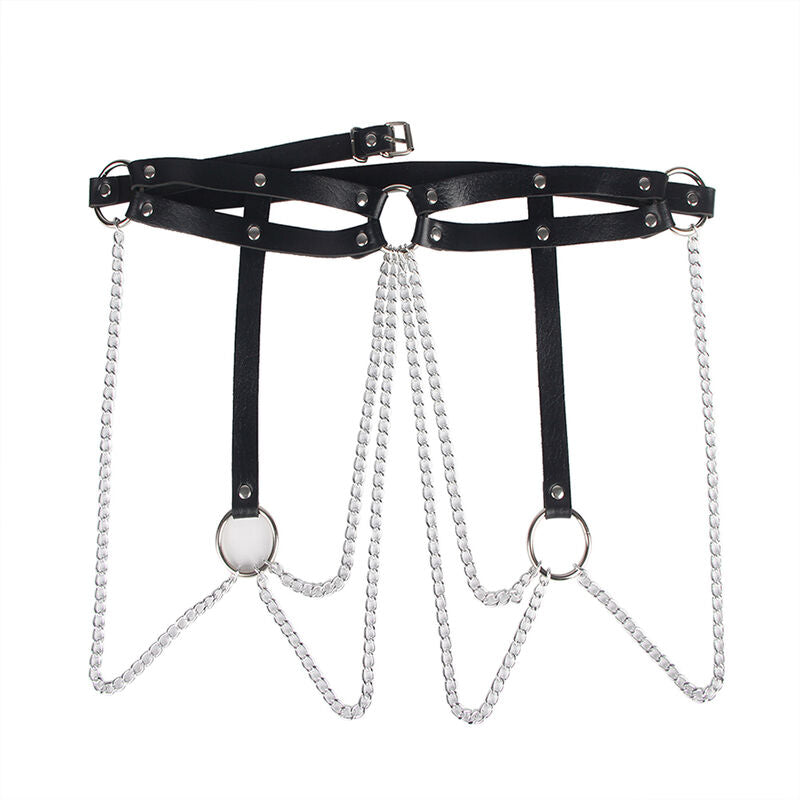 Subblime Leather Ring Chainbelt Black One Size | Niks.fi verkkokauppa