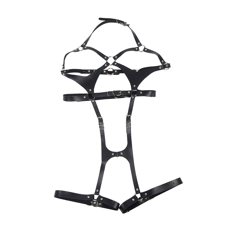 Subblime Full Body Harness With Leather Buckles Black One Size | Niks.fi verkkokauppa