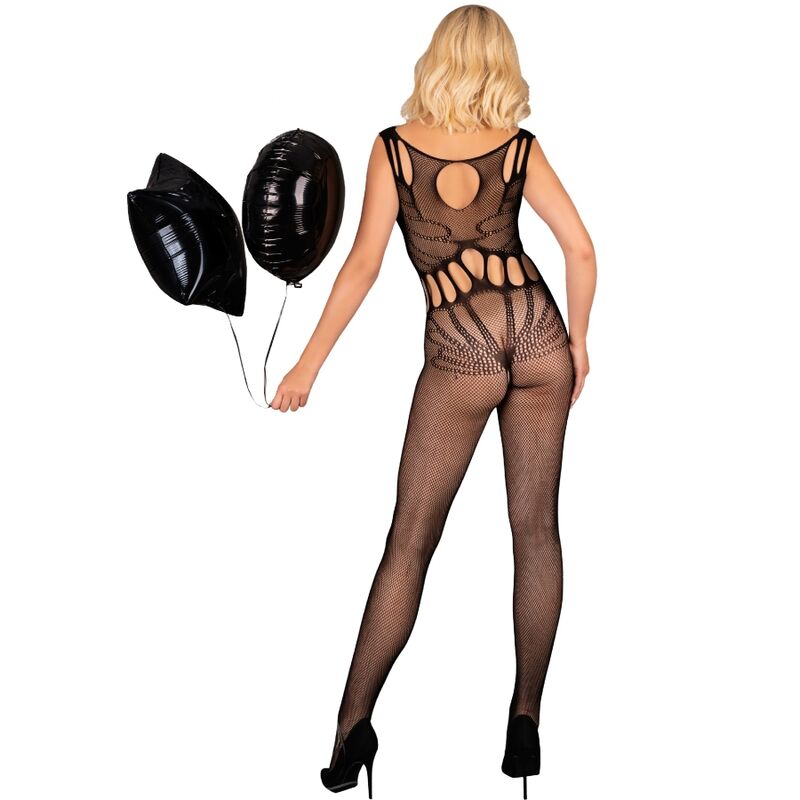Livco Corsetti Fashionamahil Bodystocking Crotchless Black One Size | Niks.fi verkkokauppa