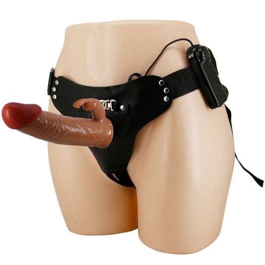 Marion Harness Universal Briefs With Vibration Dildo 19 Cm Brown | Niks.fi verkkokauppa