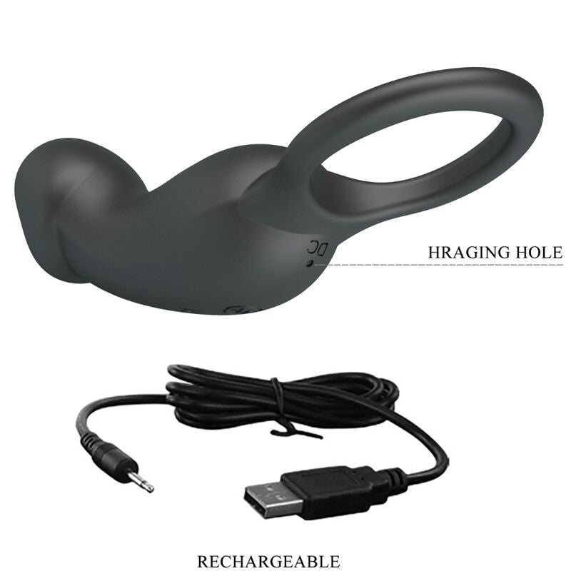 Pretty Lovetrae Ring & Vibrator Black | Niks.fi verkkokauppa