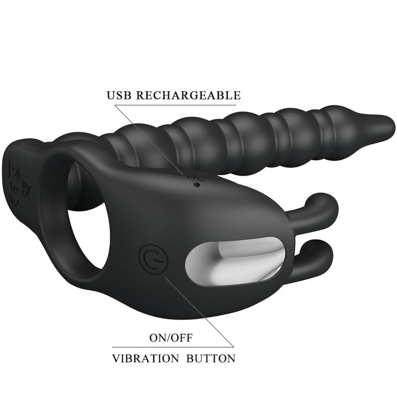 Blackney Penis Ring With Black Vibrator Plug | Niks.fi verkkokauppa