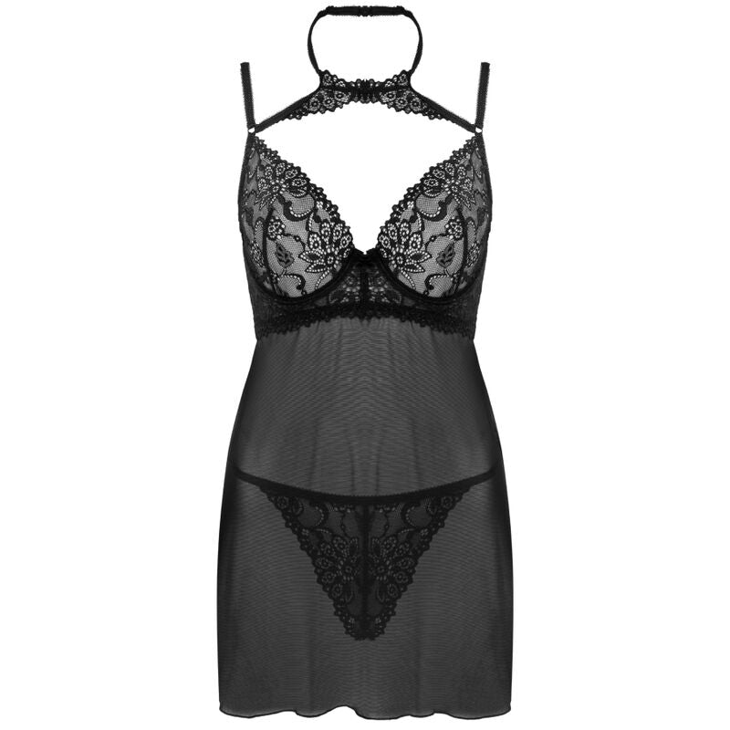 Livco Corsetti Fashionbinella Set Babydoll + Thong Black | Niks.fi verkkokauppa