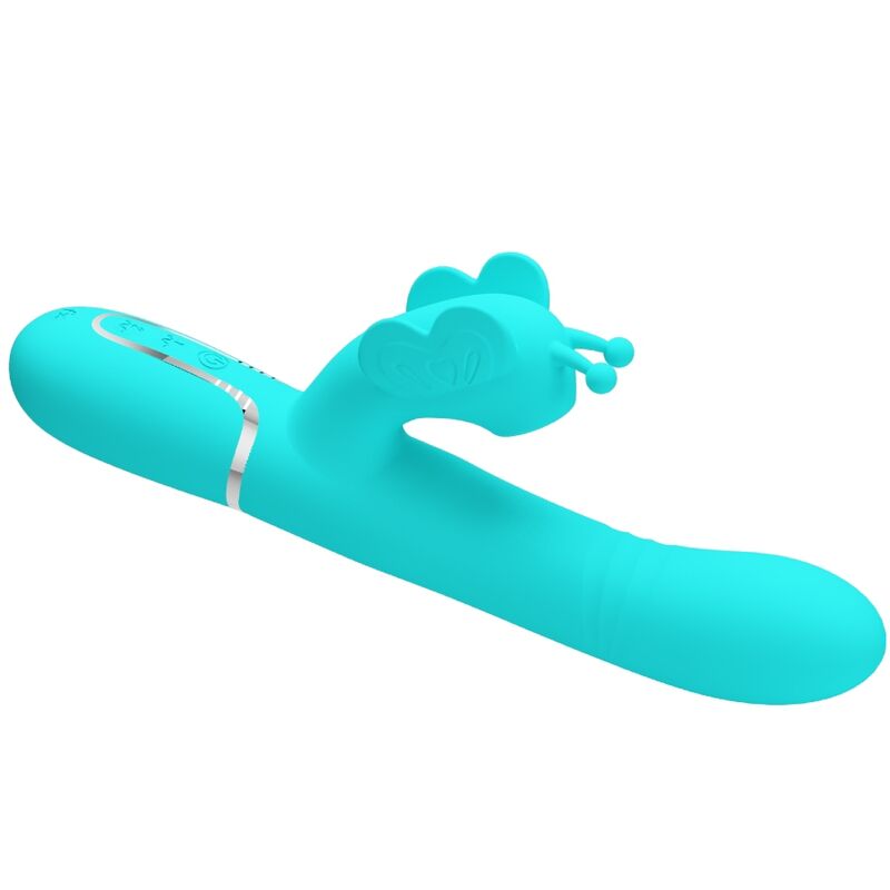 Pretty Lovemultifunction Rabbit Vibrator 4 In 1 Butterfly Aqua Green | Niks.fi verkkokauppa