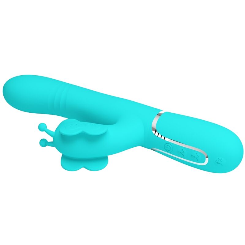 Pretty Lovemultifunction Rabbit Vibrator 4 In 1 Butterfly Aqua Green | Niks.fi verkkokauppa