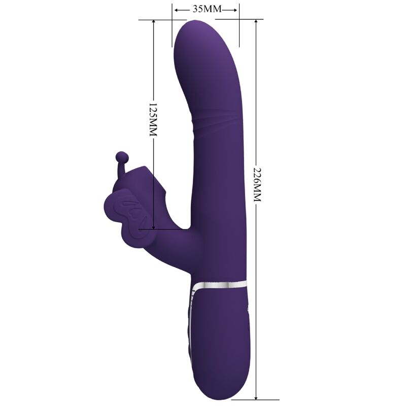 Pretty Lovemultifunction Rabbit Vibrator 4 In 1 Butterfly Purple | Niks.fi verkkokauppa