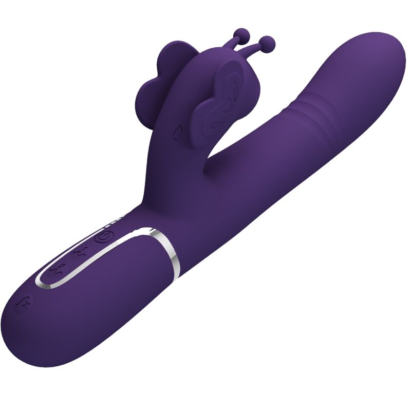 Pretty Lovemultifunction Rabbit Vibrator 4 In 1 Butterfly Purple | Niks.fi verkkokauppa