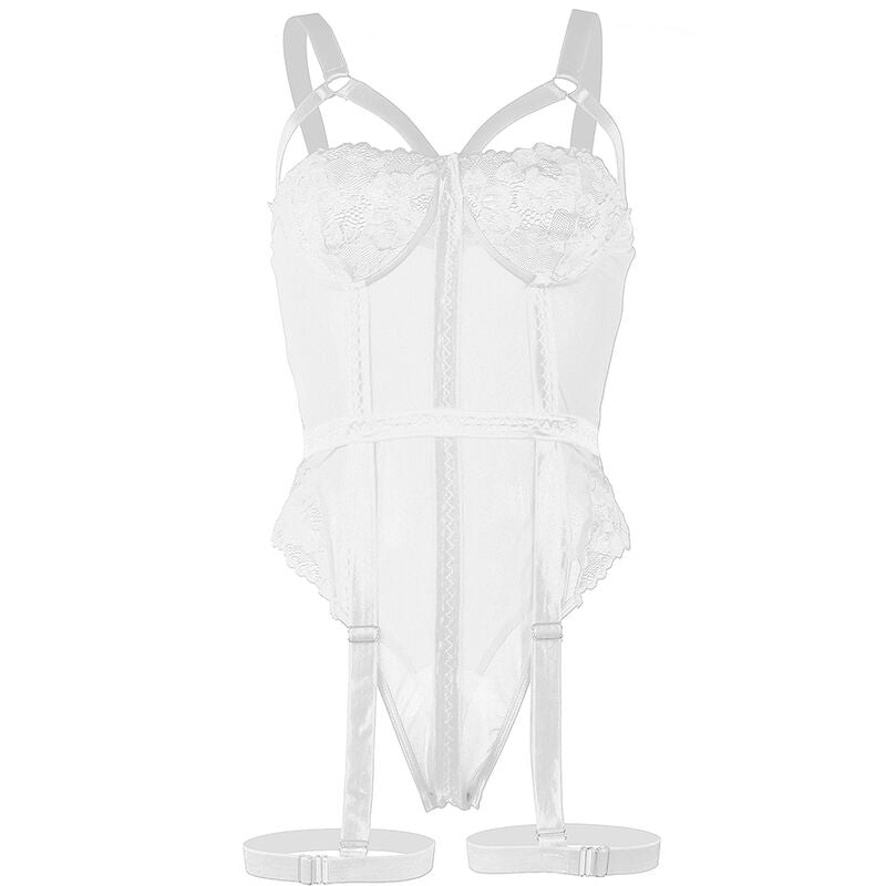 Subblimeteddy With Garter Strap Detail Chest White S/M | Niks.fi verkkokauppa