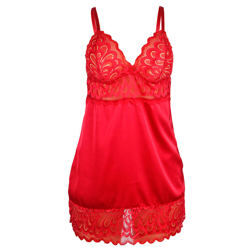 Subblimesatin Babydoll With Lace Red L/Xl | Niks.fi verkkokauppa