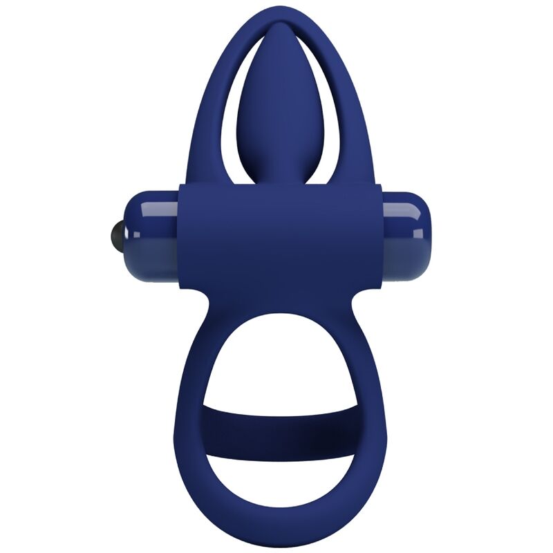Pretty Lovemat Double Ring With Vibration & Stimulator Blue | Niks.fi verkkokauppa