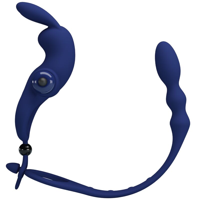 Pretty Loveayad Rabbit Vibrator Ring With Plug Blue | Niks.fi verkkokauppa