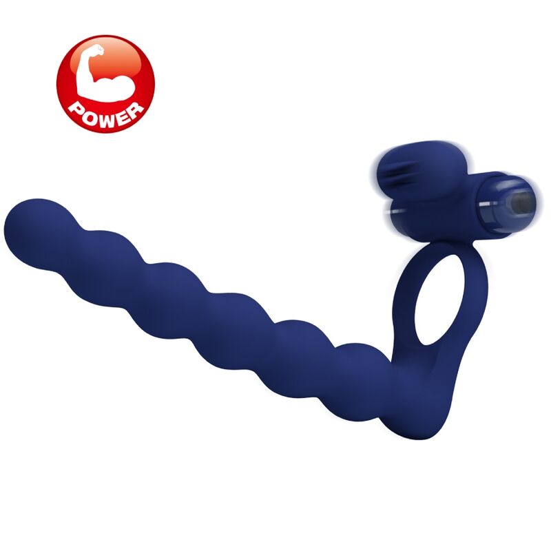 Pretty Loveajmal Vibrating Ring With Plug Blue | Niks.fi verkkokauppa