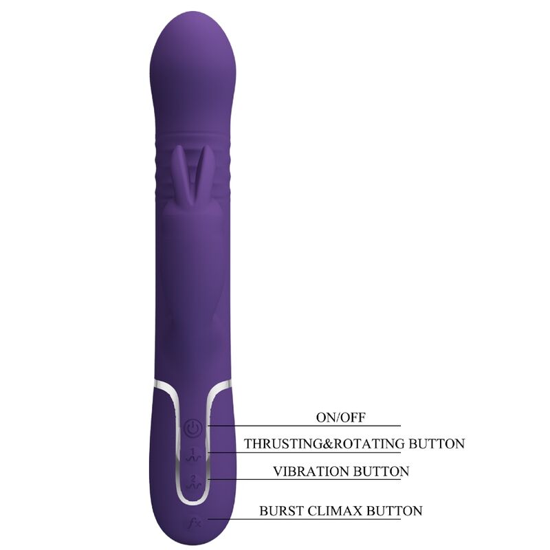 Pretty Lovecoale Rabbit Vibrator 4 In 1 Purple | Niks.fi verkkokauppa