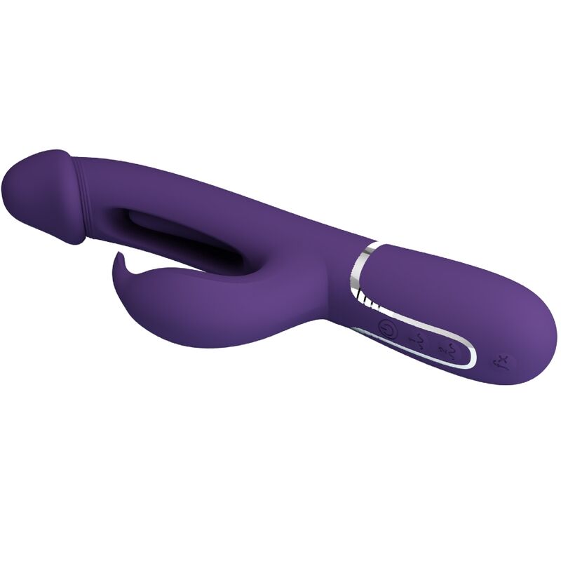 Pretty Lovekampas Rabbit 3 In 1 Multifunction Vibrator With Tongue Violet | Niks.fi verkkokauppa