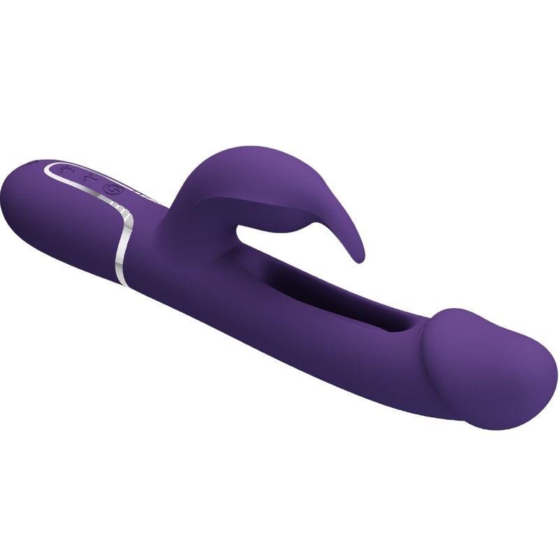 Pretty Lovekampas Rabbit 3 In 1 Multifunction Vibrator With Tongue Violet | Niks.fi verkkokauppa