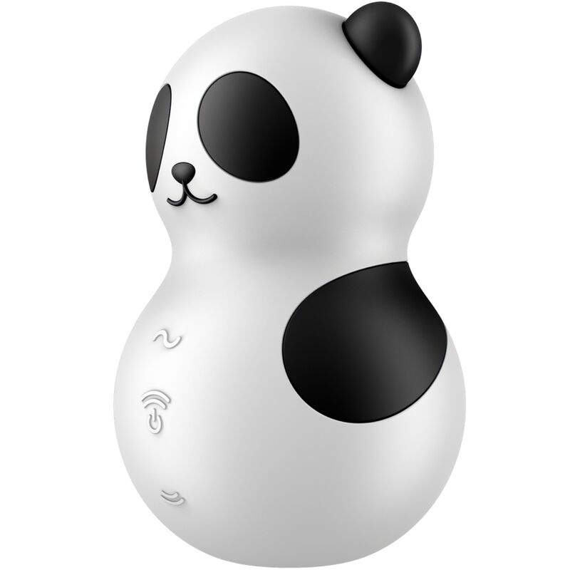Satisfyerpocket Panda Stimulator & Vibrator Black And White | Niks.fi verkkokauppa
