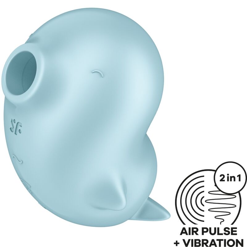 Satisfyersassy Seal Stimulator & Vibrator Blue | Niks.fi verkkokauppa