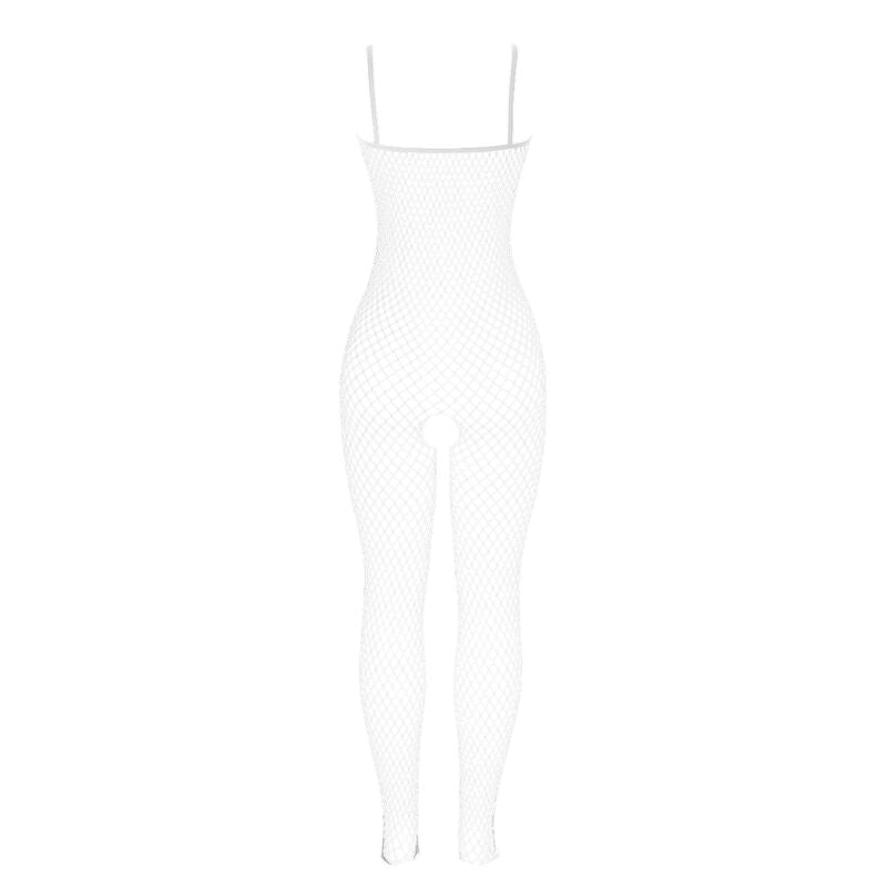 Subblime951740 Bodystocking White Fishnet Crotchless With Bows One Size | Niks.fi verkkokauppa