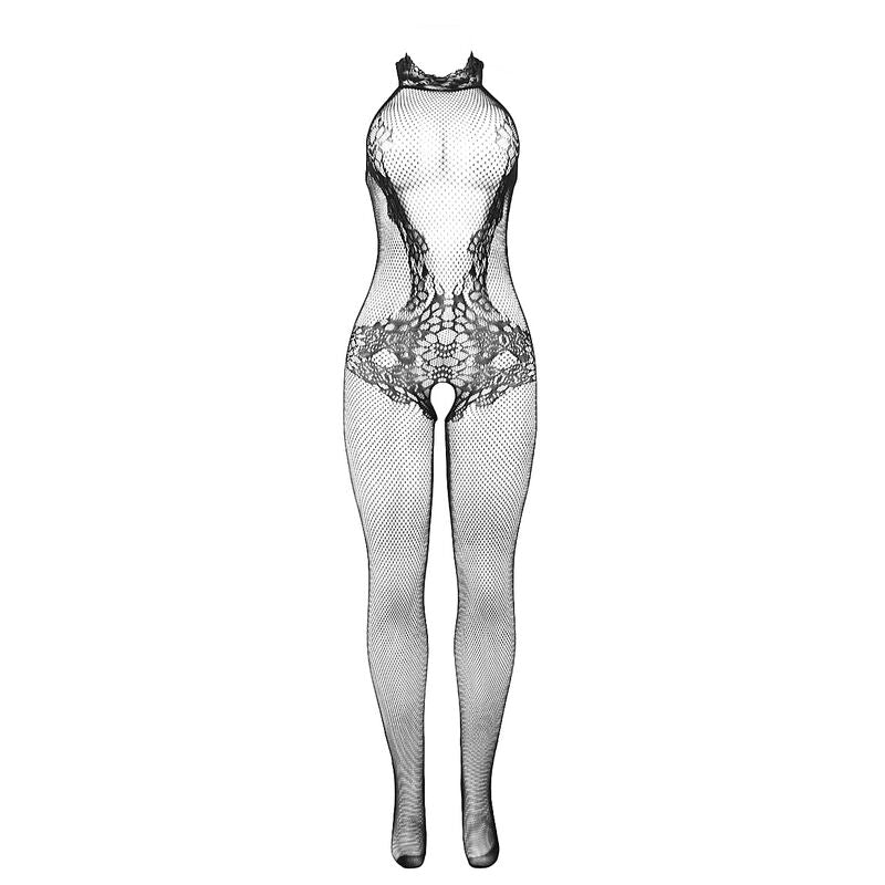 Subblime951801 Fishnet And Lace Crotchless Bodystocking With High Neck Black One Size | Niks.fi verkkokauppa