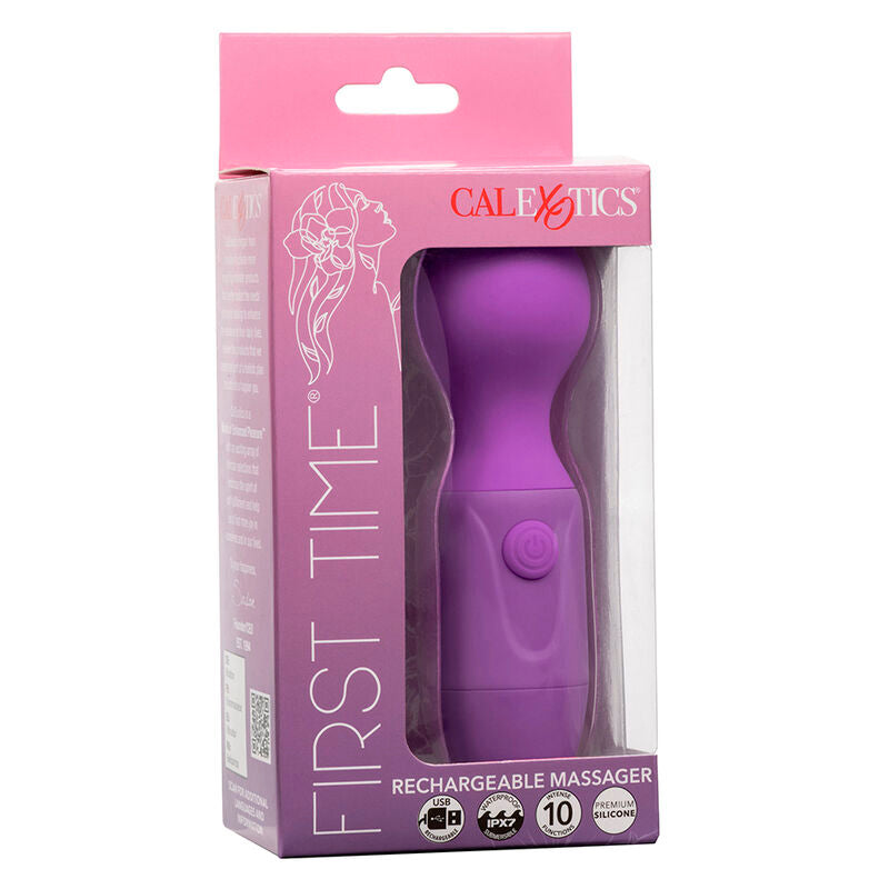 First Time Rechargeable Massager 10 Vibrations Purple | Niks.fi verkkokauppa