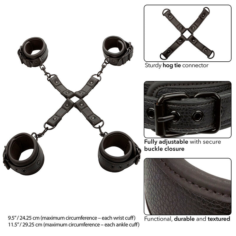 Nocturnal Hog Tie Connector Cuero Ajustable Black | Niks.fi verkkokauppa