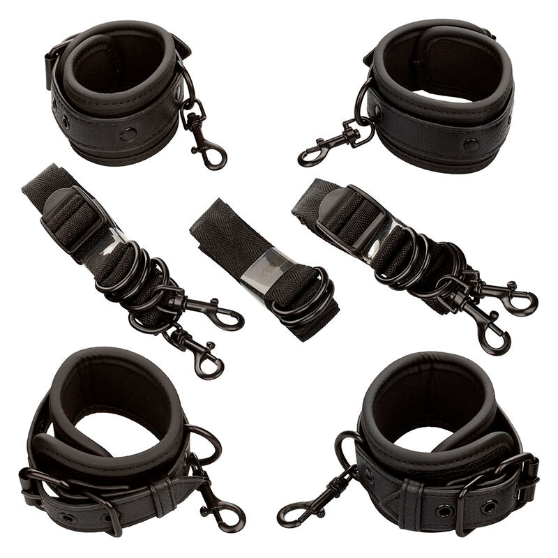 Nocturnal Bed Restraints Leather Adjustable Black | Niks.fi verkkokauppa