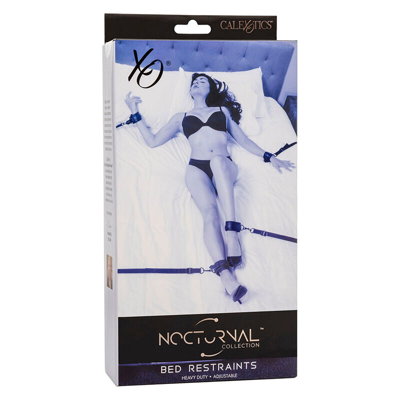 Nocturnal Bed Restraints Leather Adjustable Black | Niks.fi verkkokauppa