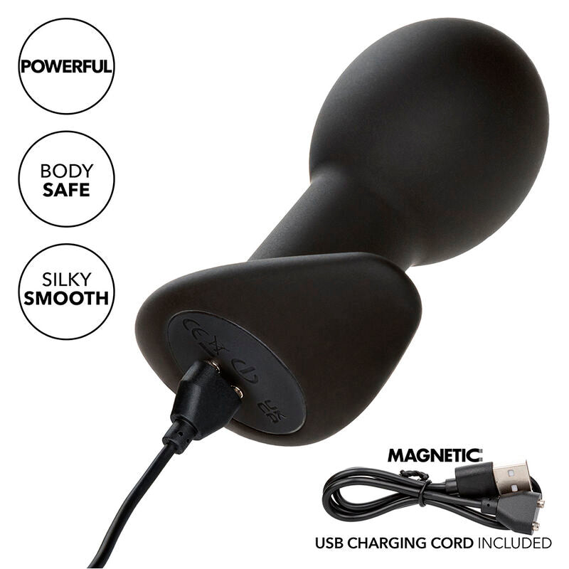 Rock Bottom Anal Plug 10 Vibrations Silicone Black | Niks.fi verkkokauppa
