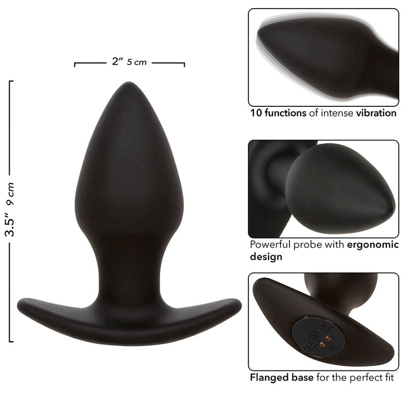 Rock Bottom Perfect Anal Plug 10 Vibrations Silicone Black | Niks.fi verkkokauppa