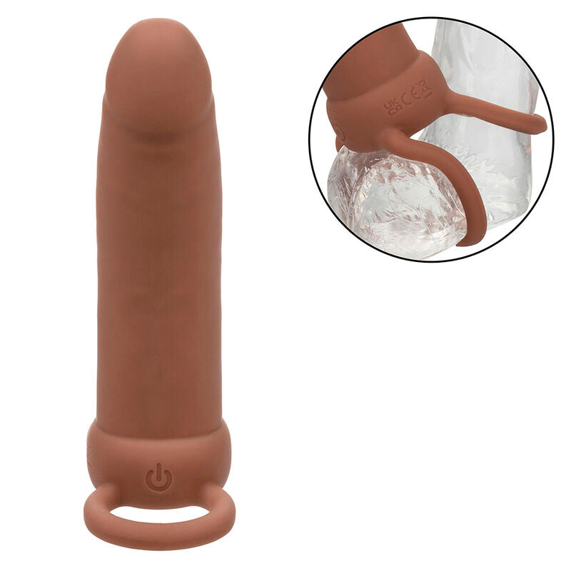 Maxx Thick Dual Penetrator 10 Vibrations Brown | Niks.fi verkkokauppa
