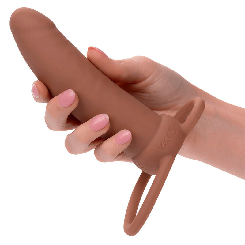 Maxx Thick Dual Penetrator 10 Vibrations Brown | Niks.fi verkkokauppa