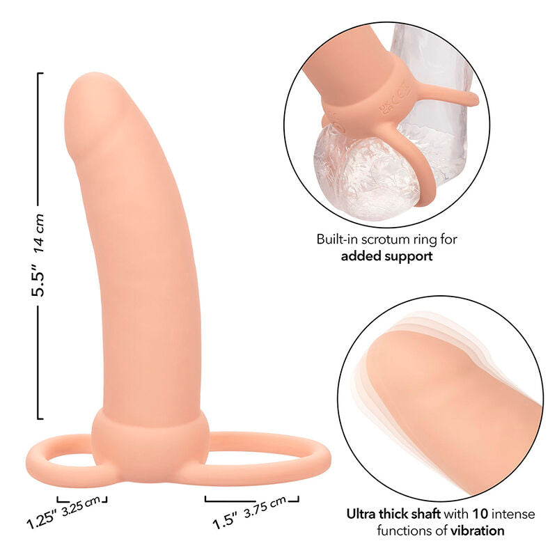 Maxx Thick Dual Penetrator 10 Vibrations Flesh | Niks.fi verkkokauppa