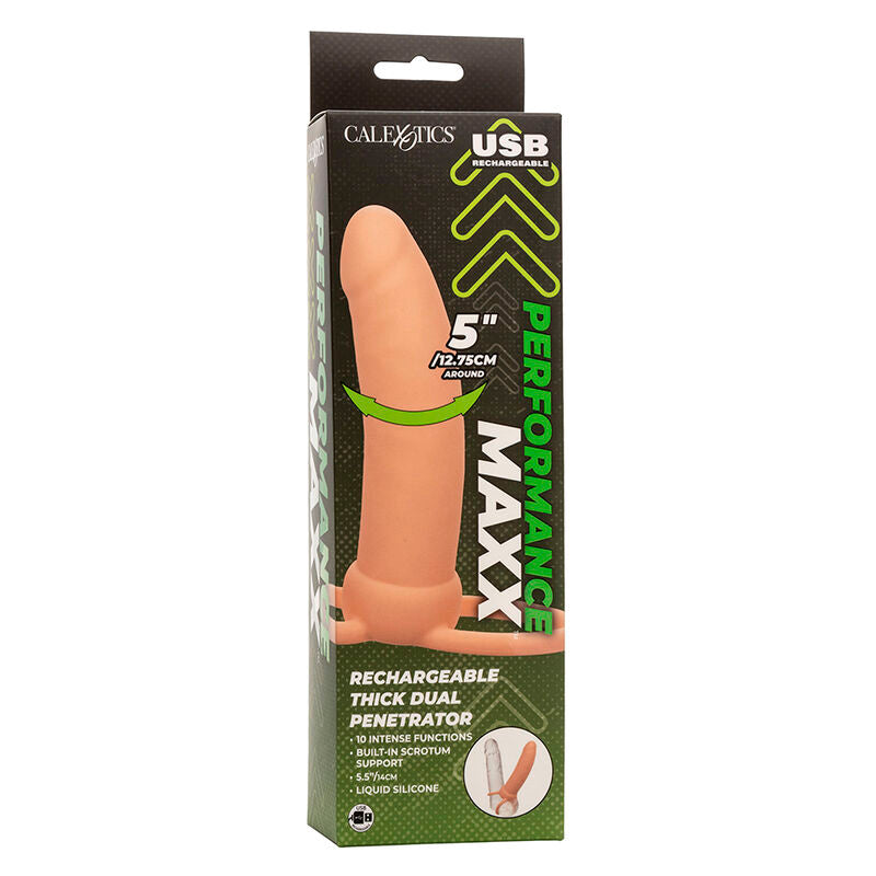 Maxx Thick Dual Penetrator 10 Vibrations Flesh | Niks.fi verkkokauppa