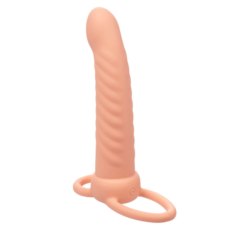 Maxx Ribbed Dual Penetrator 10 Vibrations Flesh | Niks.fi verkkokauppa