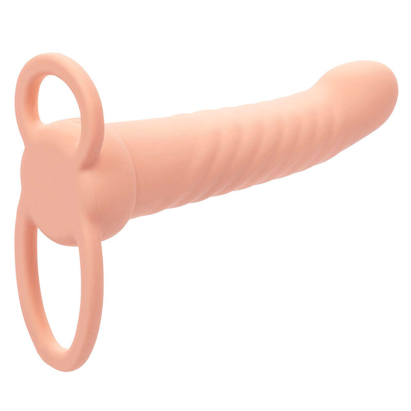 Maxx Ribbed Dual Penetrator 10 Vibrations Flesh | Niks.fi verkkokauppa