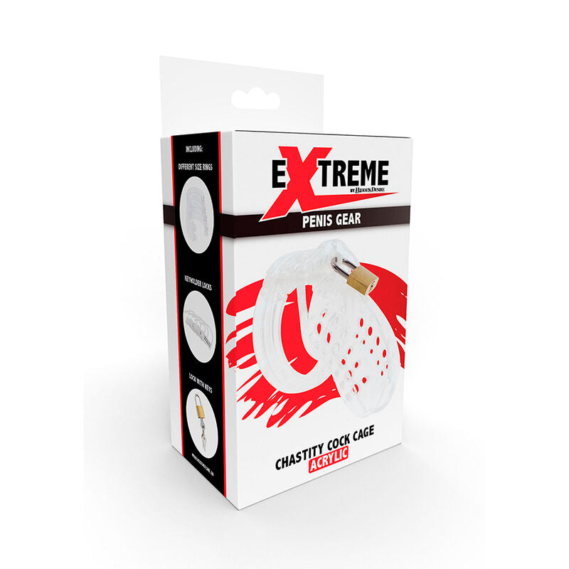 Extreme Chastity Cock Cage Acrylic Adjustable Clear | Niks.fi verkkokauppa