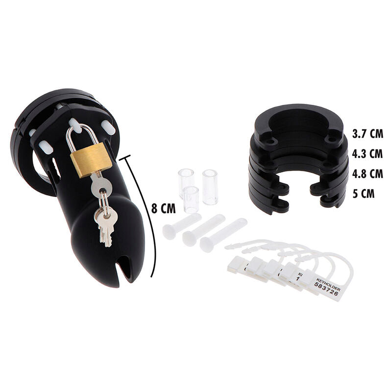 Extreme Chastity Cock Cage Silicone Size L Black | Niks.fi verkkokauppa