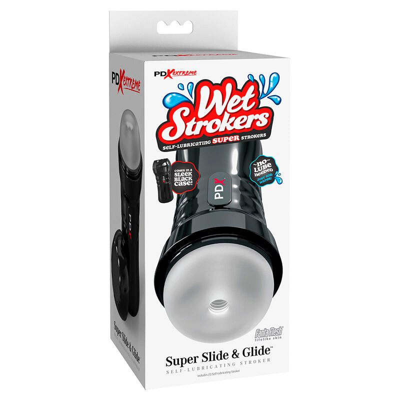 Pdx Extremeslide & Glide Self-Lubricating Masturbator Clear | Niks.fi verkkokauppa