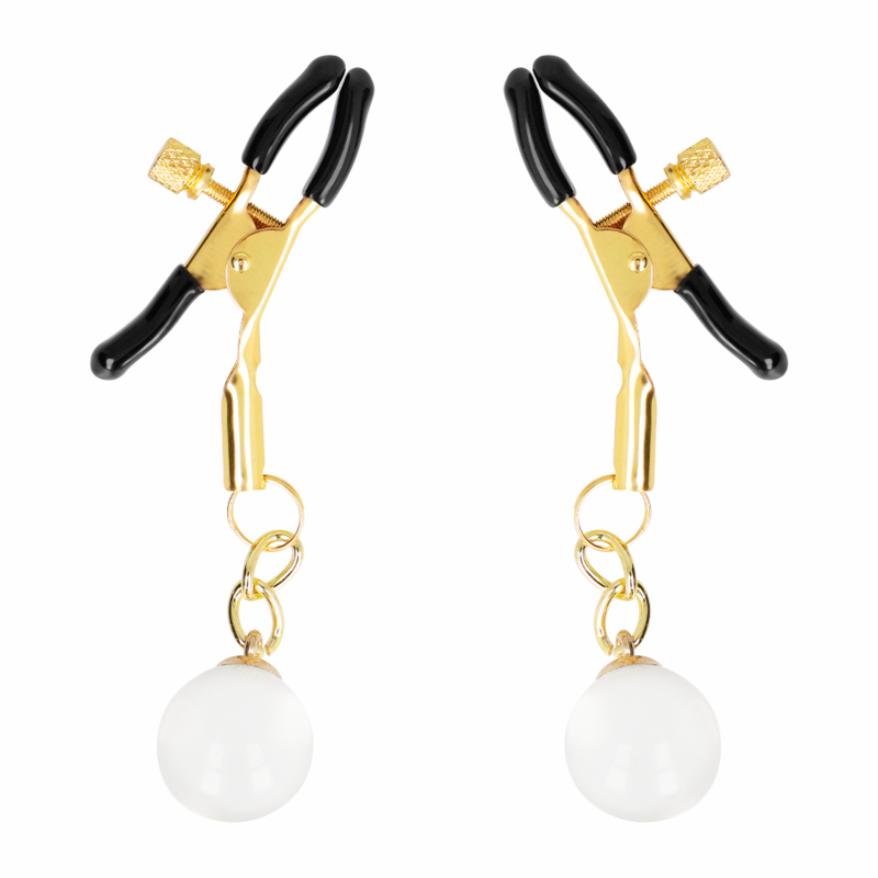 Kinkglass Bead Nipple Clamps Gold 6 Cm | Niks.fi verkkokauppa