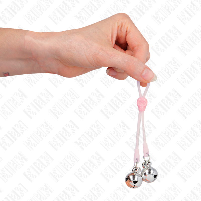 Kinkluminous Skull Nipple Clamps With Ring Bells Adjustable Pink / Silver | Niks.fi verkkokauppa