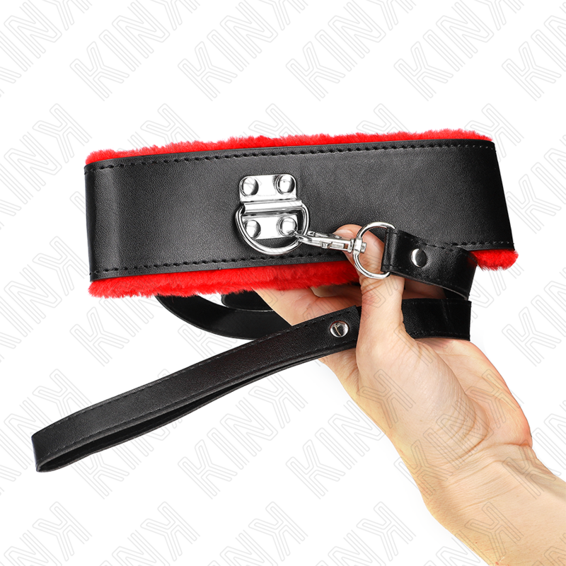 Kinknecklace With Belt 116 Cm With Red Leather Strap Adjustable 40-48 Cm X 6 Cm | Niks.fi verkkokauppa