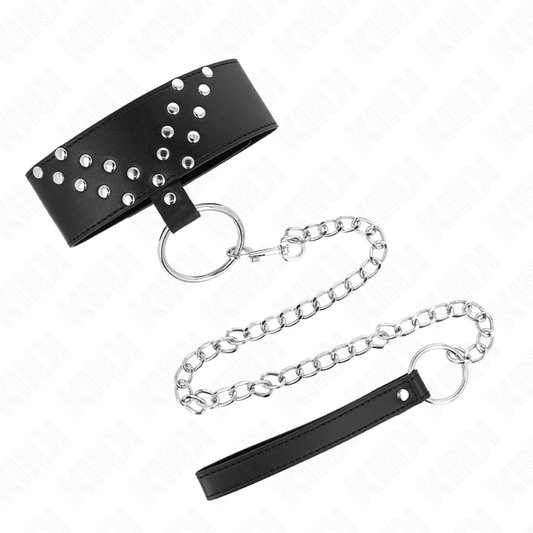 Kinknecklace With Belt 65 Cm With V Rivet Adjustable 36-43 Cm X 5 Cm | Niks.fi verkkokauppa
