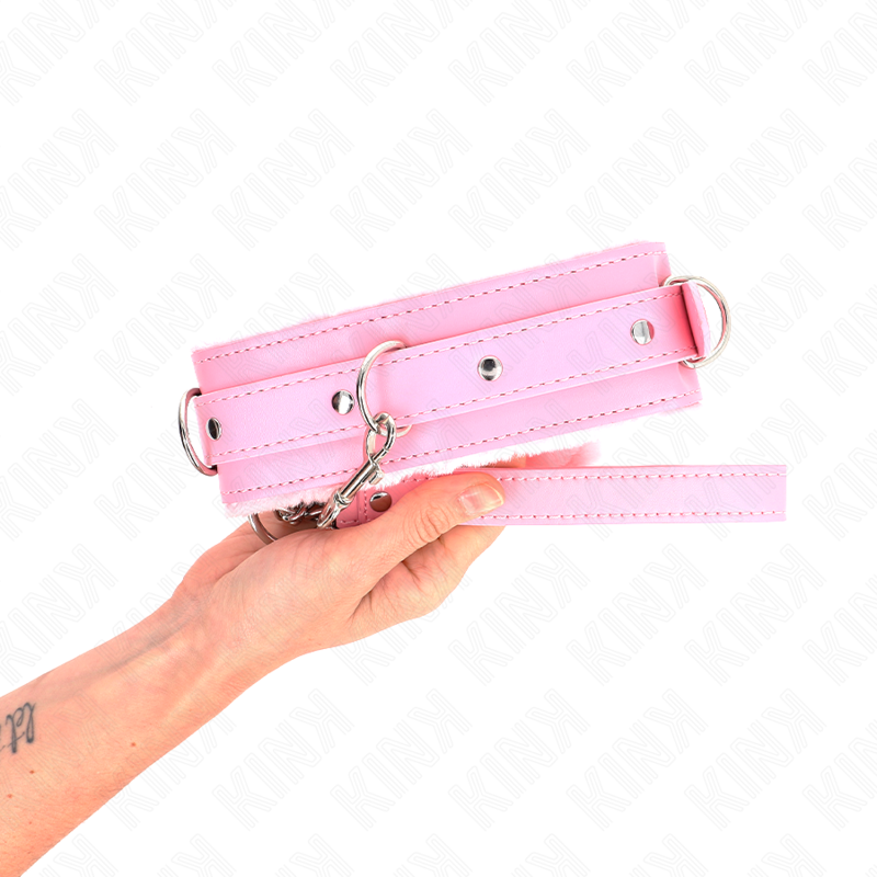Kinkcollar With Leash 65 Cm With Restrictions Pink 36-42 Cm X 5.5 Cm | Niks.fi verkkokauppa